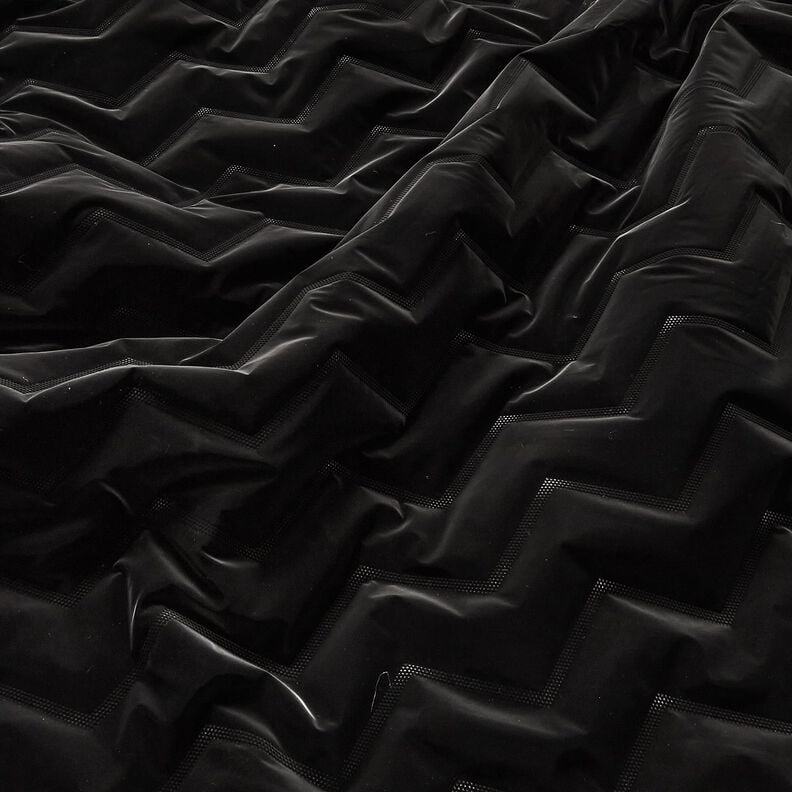 Steppstoff Peachskin Chevron | Katia Fabrics – schwarz, image number 3