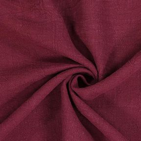 Leinenstoff Ramie-Mix stonewashed, schwere Qualität – bordeauxrot, 