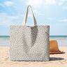 Dekostoff Halbpanama lockere Punkte – blau/cashew,  thumbnail number 8