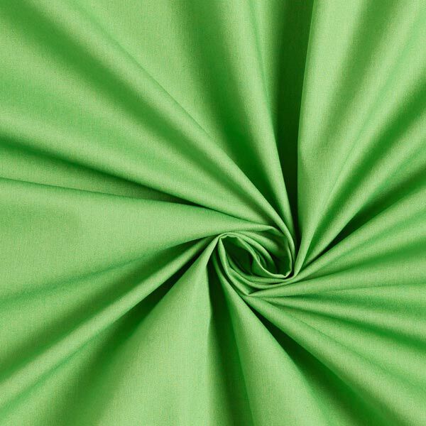 Baumwollpopeline Uni – grasgrün | Reststück 50cm