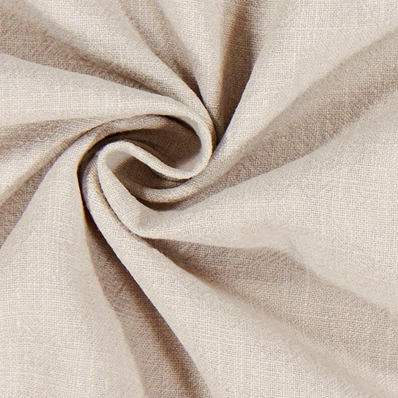 Leinenstoff Ramie-Mix stonewashed, schwere Qualität – hellbeige,  image number 2