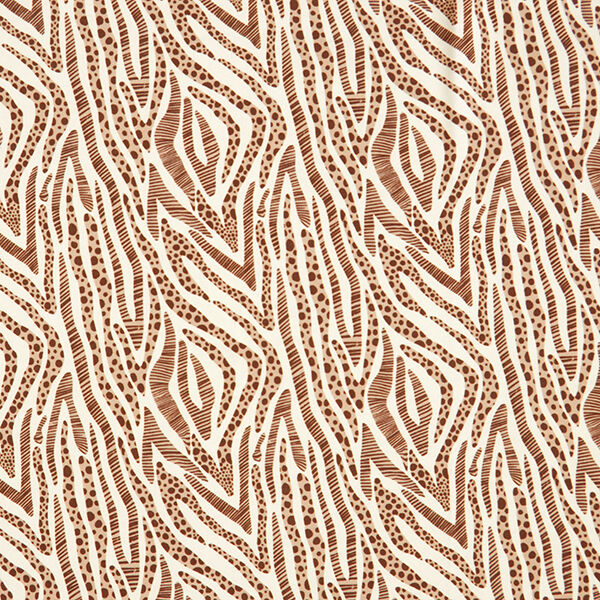 GOTS French Terry Sommersweat Zebra | Tula – hellbeige/dunkelbraun,  image number 1