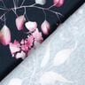 Baumwolljersey Eukalyptus und Hortensien | Glitzerpüppi – nachtblau/rosa,  thumbnail number 4