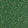 Baumwollstoff Cretonne weihnachtlicher Sternenhimmel klein – dunkelgrün/gold,  thumbnail number 1