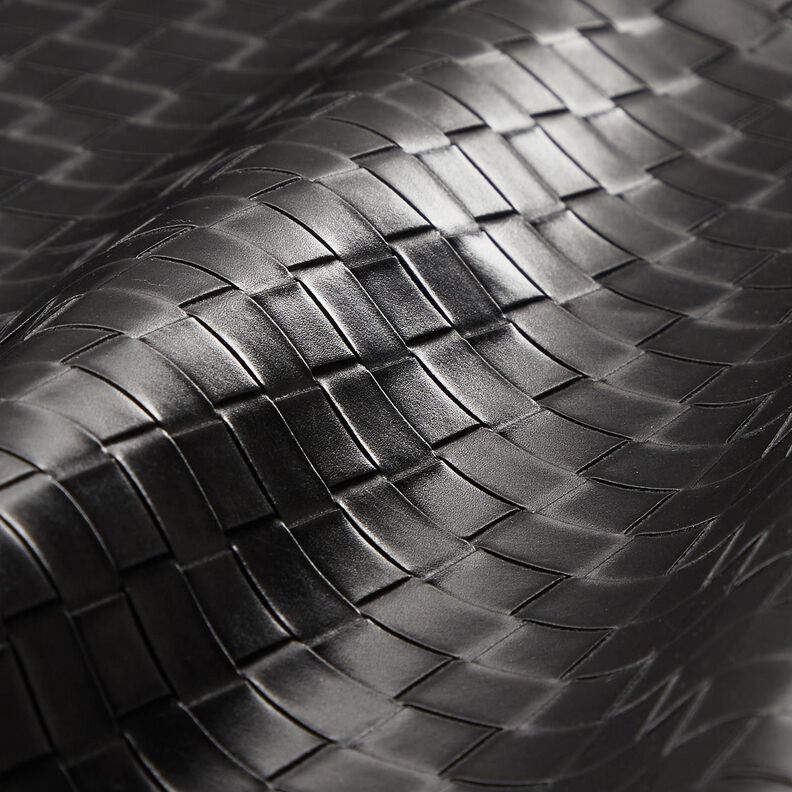 Kunstleder geflochten | Katia Fabrics – schwarz,  image number 5