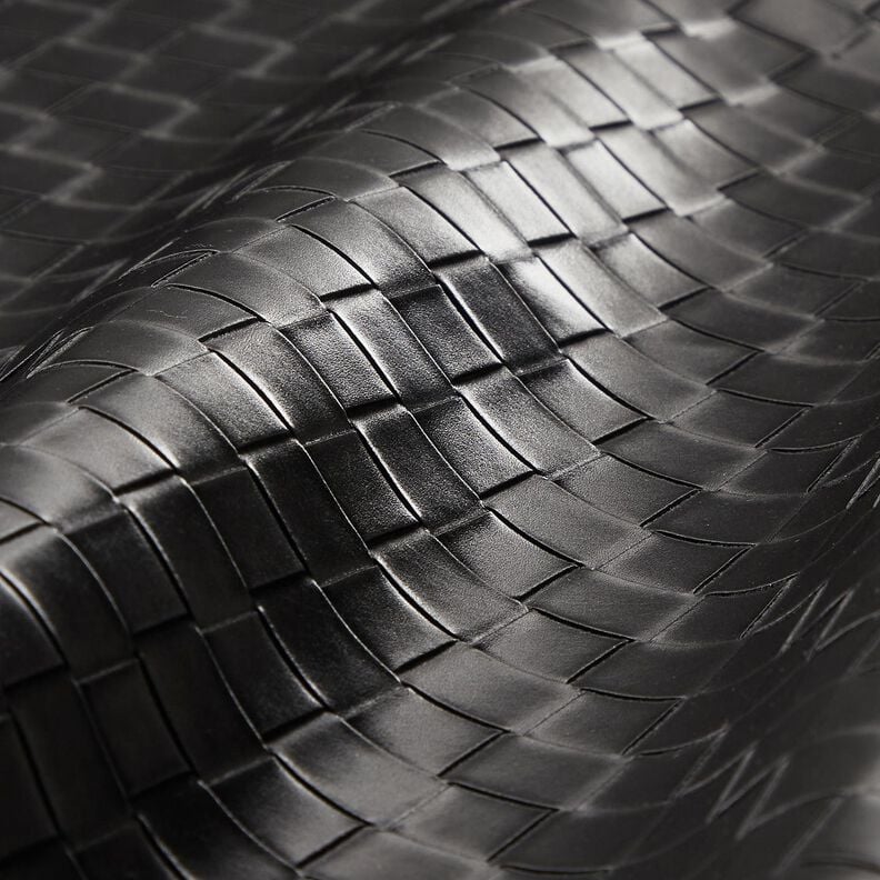 Kunstleder geflochten | Katia Fabrics – schwarz, image number 5