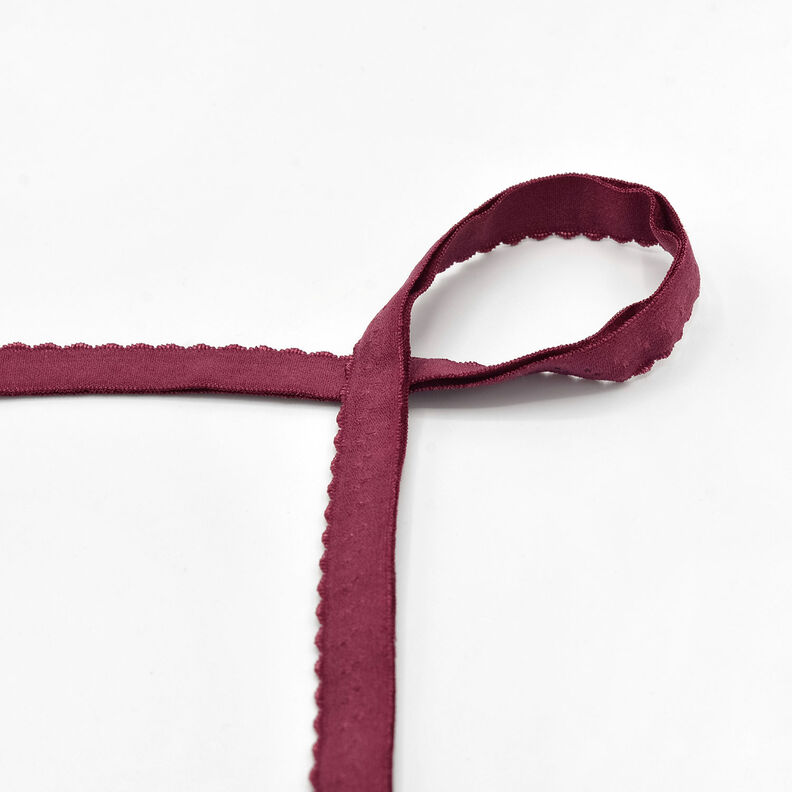 Elastisches Einfassband Spitze [20 mm] – bordeauxrot,  image number 1