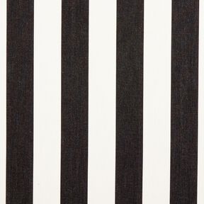 Outdoorstoff Canvas Blockstreifen – schwarz/elfenbein, 