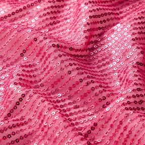 Paillettenstoff Längsstreifen – intensiv pink, 