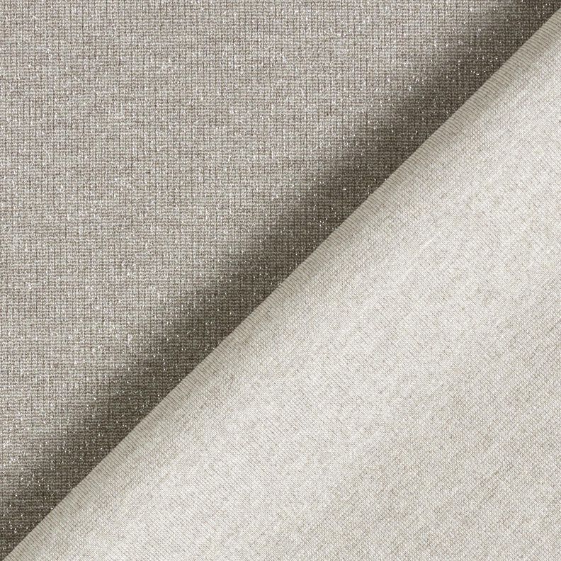 Strickjacquard Glitzer Melange – beige/silber metallic,  image number 4