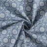 Baumwollstoff Cretonne Blumen und Ranken – blaugrau/weiss,  thumbnail number 3