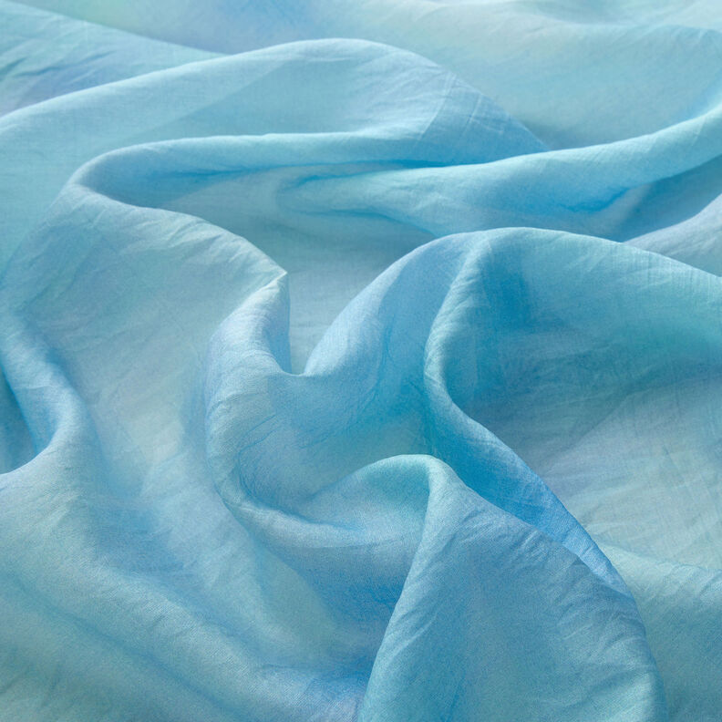 Leichter Tencel Batik – aquablau,  image number 7