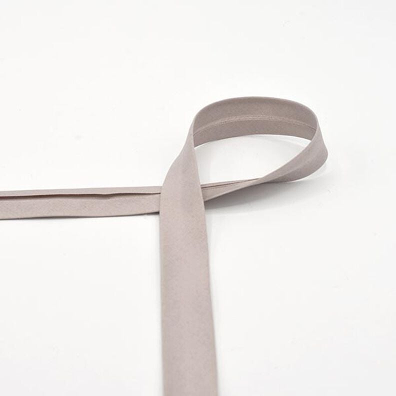 Baumwoll-Schrägband Popeline [20 mm] – helltaupe,  image number 1