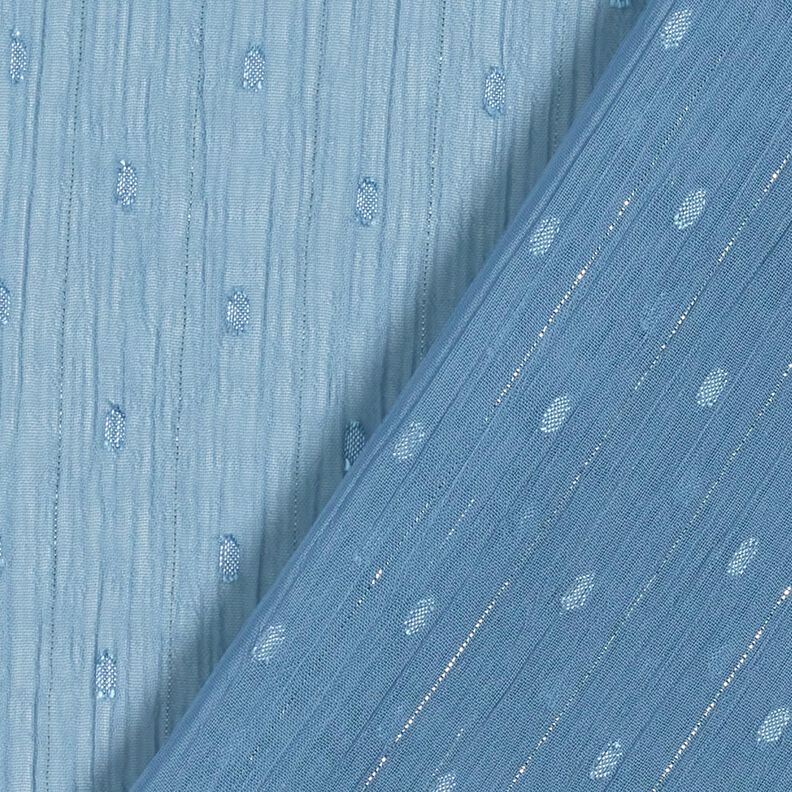 Chiffon Dobby Metallic Nadelstreifen – brilliantblau/silber metallic,  image number 4