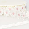 Spitzenband Margeriten – weiss/rosa,  thumbnail number 1