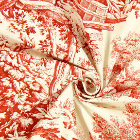 Toile de Jouy – karminrot, 