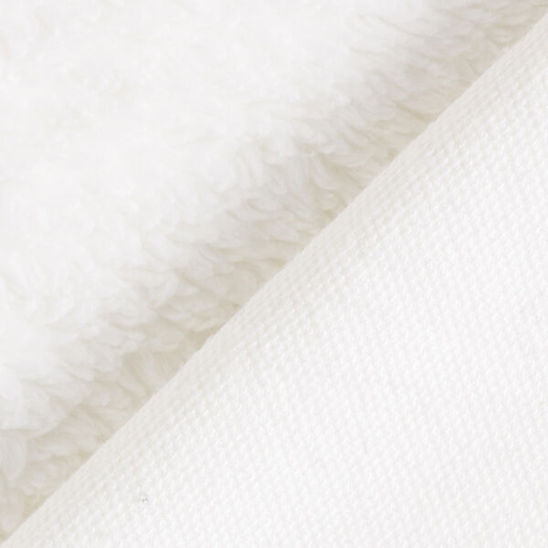 Baumwoll-Sherpa Uni – wollweiss | Reststück 100cm