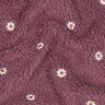 Teddyplüsch bestickte Blümchen | Poppy Fabrics – dunkelaltrosa,  thumbnail number 2