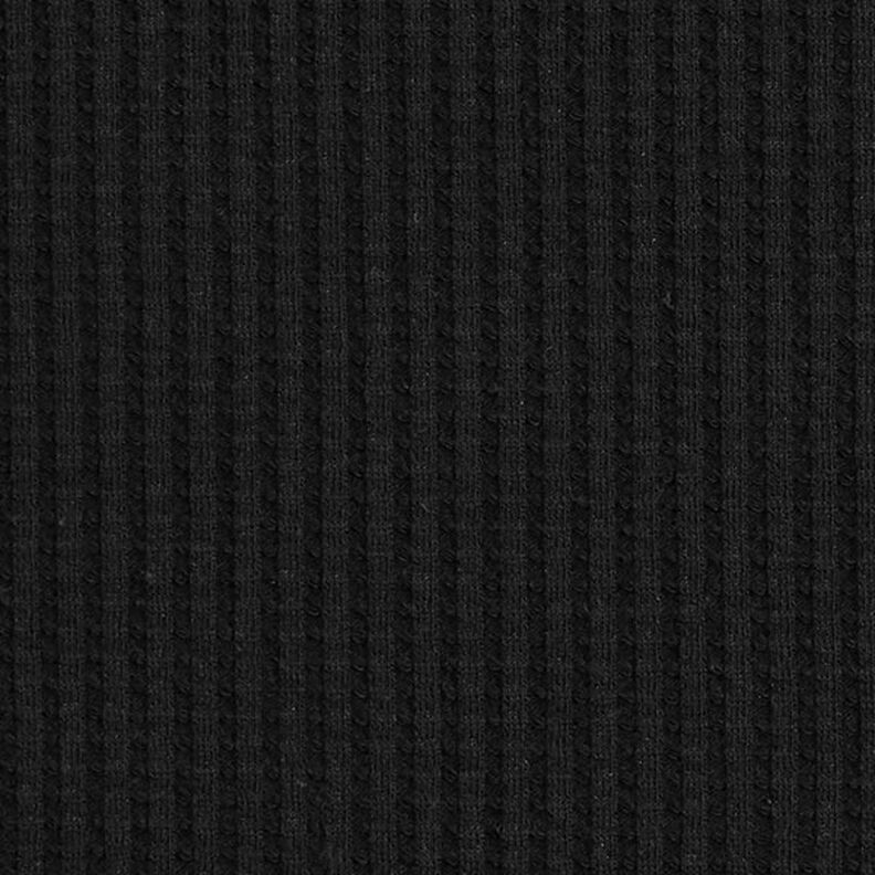 Baumwoll-Waffeljersey Uni – schwarz,  image number 4