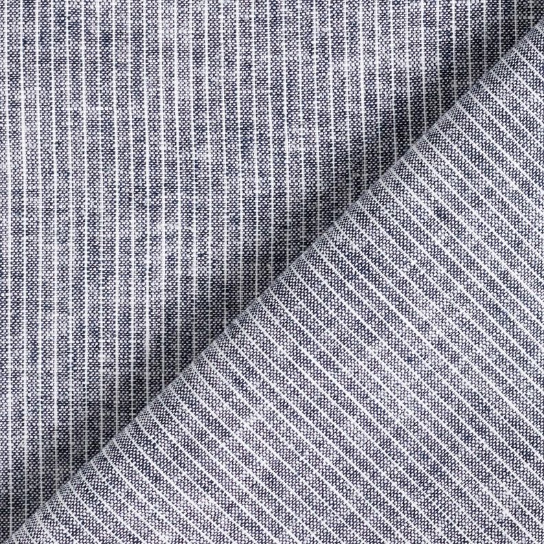 Leinen-Baumwoll-Mix schmale Streifen – nachtblau/weiss,  image number 4