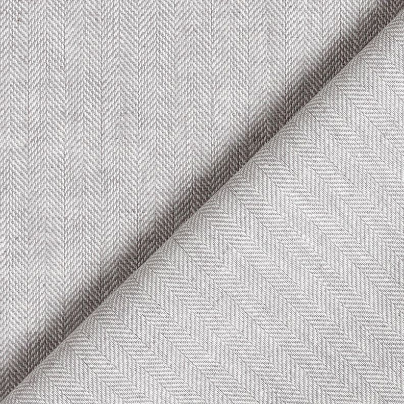 Leinen-Baumwoll-Mix Fischgrat – silber, image number 4