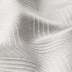 Dekostoff Jacquard Wellenlinien – hellgrau, 