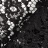 Spitzenstoff mit beidseitiger Bogenkante Blüten – schwarz,  thumbnail number 5