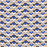 Leichter Satin Retromuster – indigo/beige,  thumbnail number 1