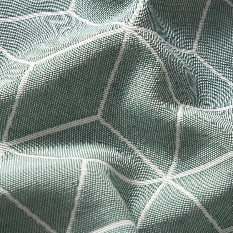 Dekostoff Jacquard moderne Würfel – schilf/elfenbein,  image number 2