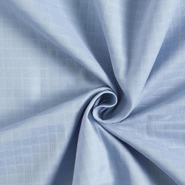 Musselin/ Doppel-Krinkel Gewebe Kästchen Doubleface – hellblau