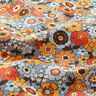 Baumwollstoff Cretonne kunterbunte Blumen – helljeansblau/orange,  thumbnail number 2