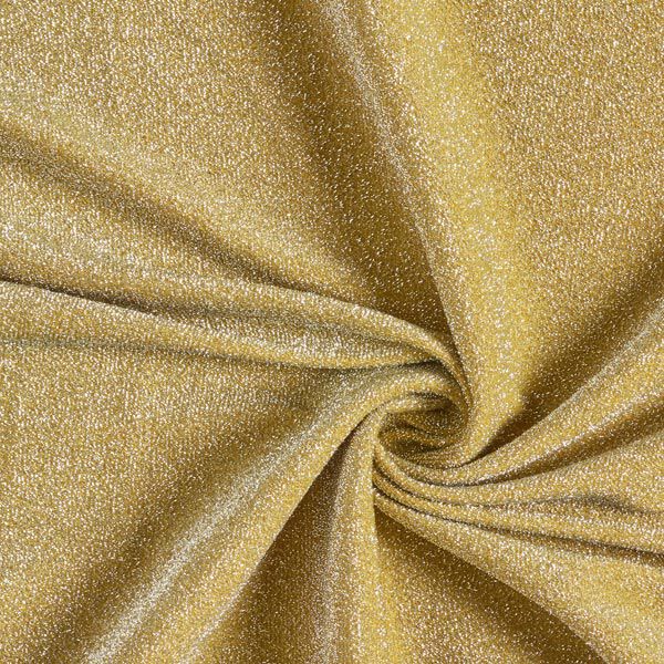Jersey Stoff Lamettaglitzer Glamour – senf | Reststück 50cm