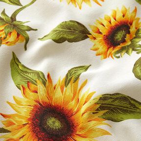 Dekostoff Canvas Sonnenblumen – natur/sonnengelb, 