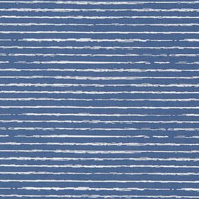 Baumwolljersey Skribbel-Streifen – jeansblau, 