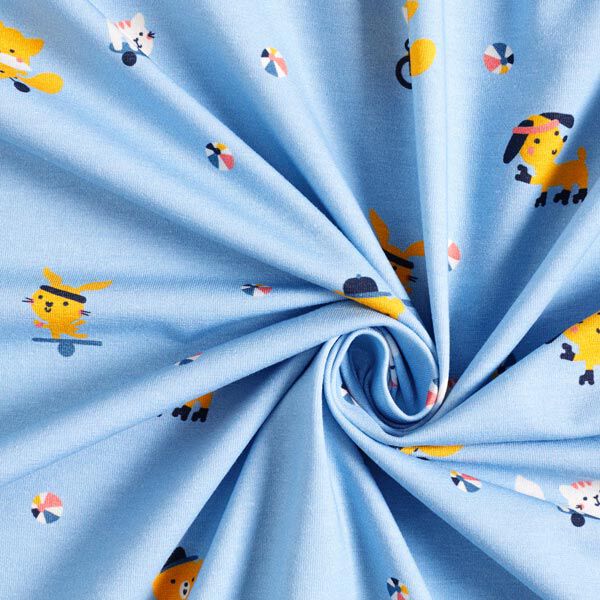 Baumwolljersey sportliche Tiere | PETIT CITRON – hellblau, image number 5