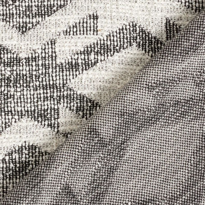 Strickbouclé Chevron – schwarz/weiss,  image number 5