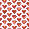 Baumwollpopeline Superman Logo Lizenzstoff | DC Comics – weiss,  thumbnail number 1