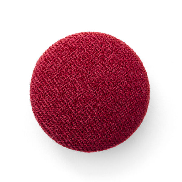 Bezogener Knopf, Bi-Stretch Gabardine 2 - karminrot, image number 1