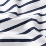 Baumwolljersey schmale & breite Streifen – weiss/marineblau,  thumbnail number 2
