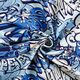 French Terry Sommersweat Graffiti-Monster – hellblau,  thumbnail number 3