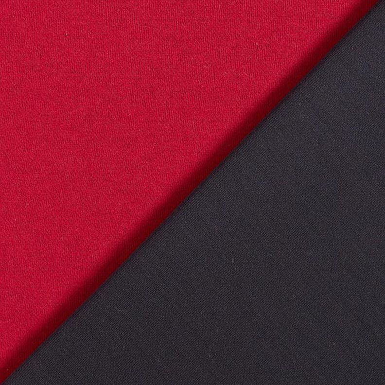 Doubleface Jersey Uni – karminrot/nachtblau,  image number 1