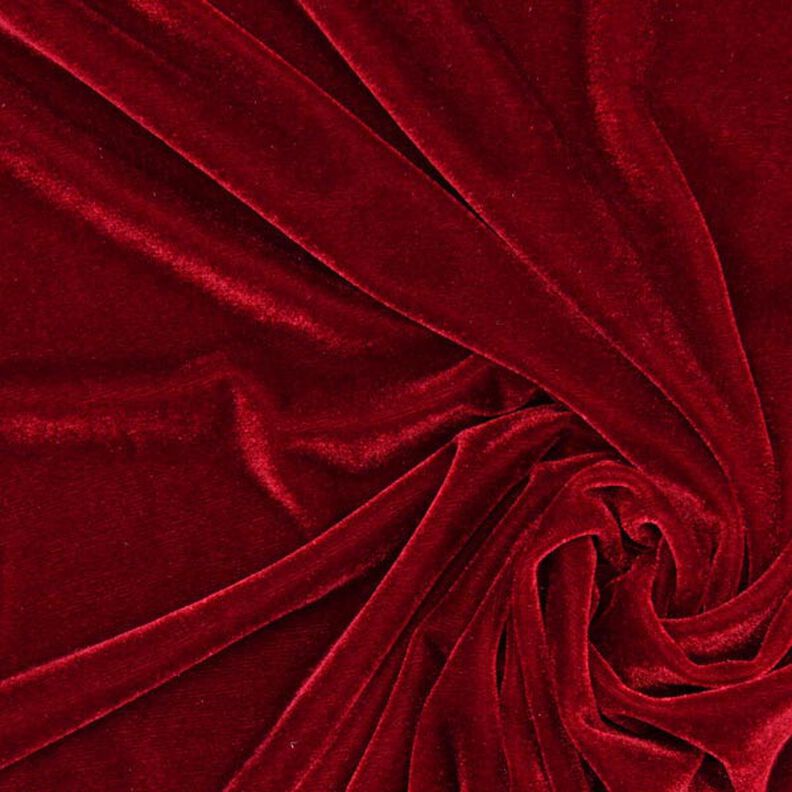 Stretch-Samt – karminrot, image number 1