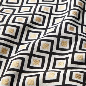 Dekostoff Jacquard Artdecorauten – wollweiss/gold, 