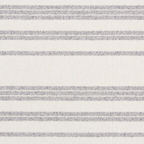 Dekostoff Halbpanama eingewebte Streifen – stahlblau/natur, 