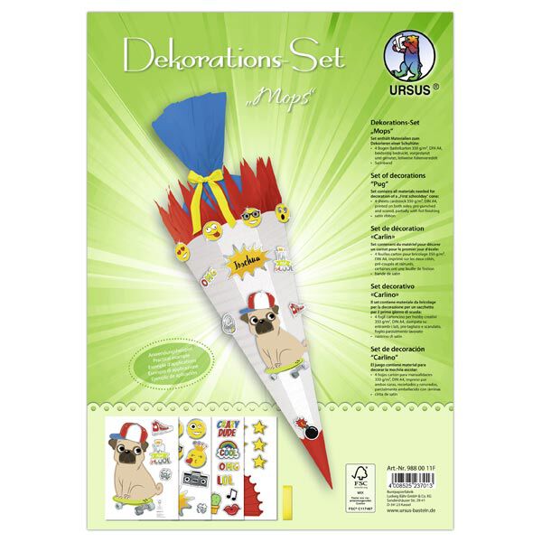 Dekorations-Set Mops, image number 1