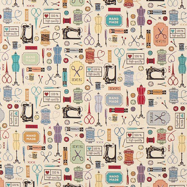 Dekostoff Gobelin Vintage Atelier – hellbeige