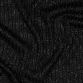 Rippenstrick Lurex – schwarz, 
