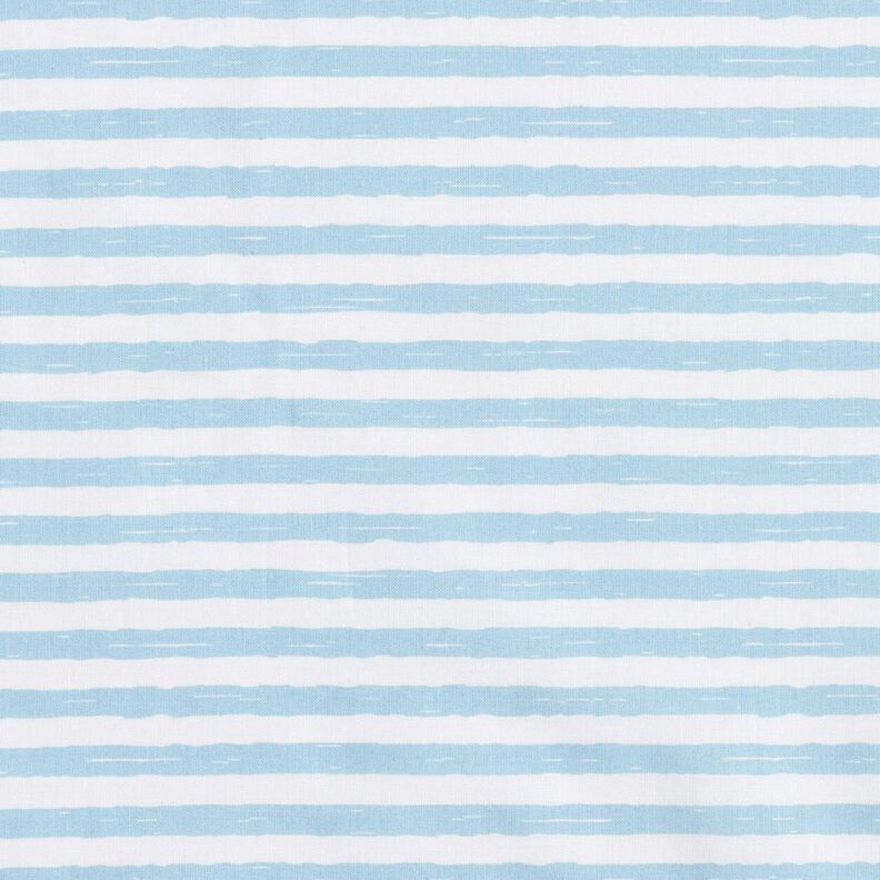 Baumwollstoff Cretonne legere Streifen – hellblau/weiss, image number 1