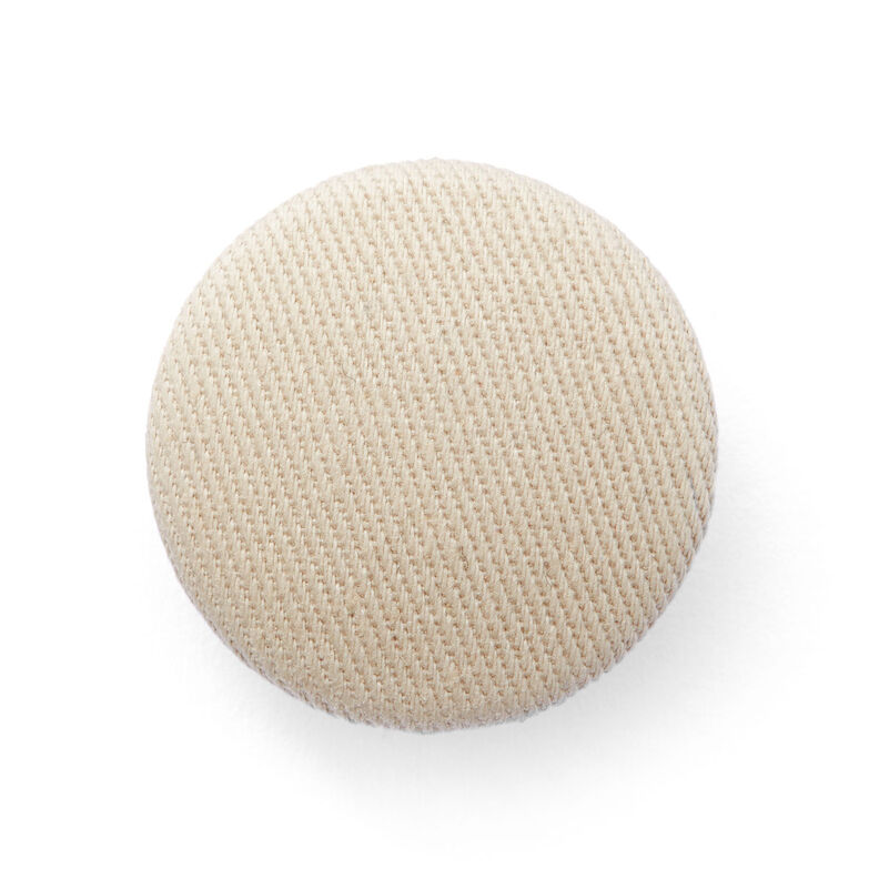 Bezogener Knopf, Baumwollköper – beige,  image number 1