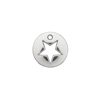 Zierteil Stern [ Ø 12 mm ] – silber metallic, 